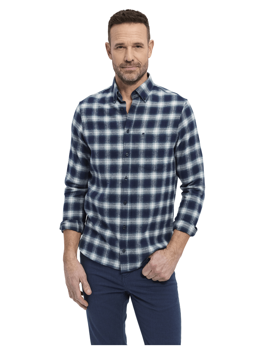 REDGREEN Skjorter 151332515-navy-check_4XL - Bygholm Menswear